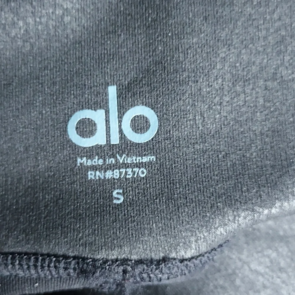 Alo High-Waist Moto Leggings Black Glossy 28